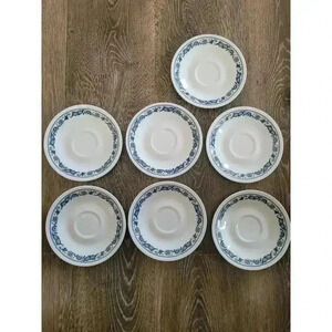 Vintage Corning Corelle OLD TOWN BLUE Saucer Plate Blue Onion Border #8
